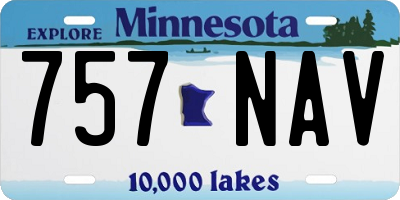 MN license plate 757NAV