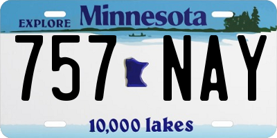 MN license plate 757NAY