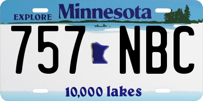 MN license plate 757NBC