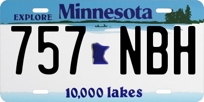 MN license plate 757NBH