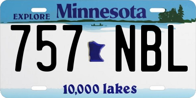 MN license plate 757NBL