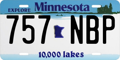 MN license plate 757NBP
