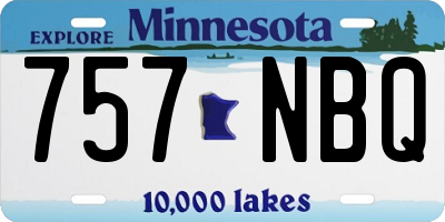 MN license plate 757NBQ