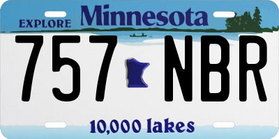 MN license plate 757NBR