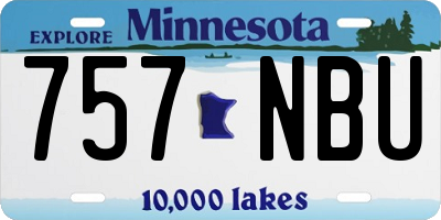 MN license plate 757NBU