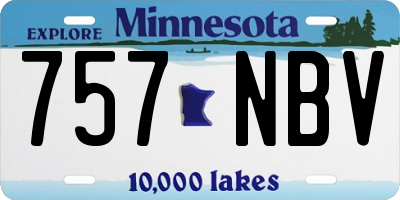 MN license plate 757NBV