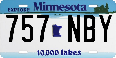 MN license plate 757NBY