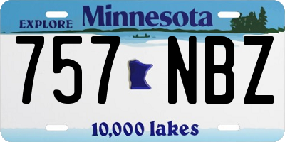MN license plate 757NBZ