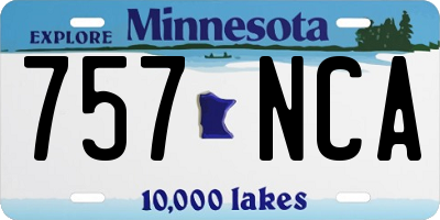 MN license plate 757NCA