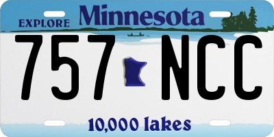 MN license plate 757NCC