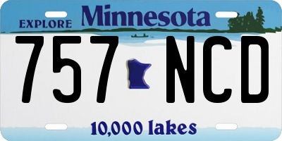 MN license plate 757NCD