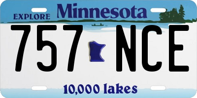 MN license plate 757NCE