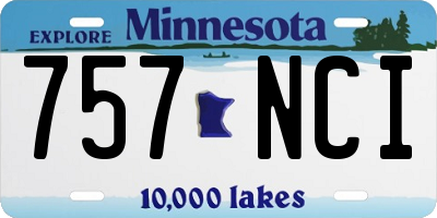 MN license plate 757NCI