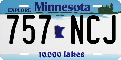 MN license plate 757NCJ