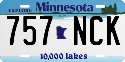MN license plate 757NCK