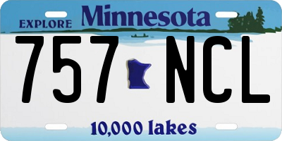 MN license plate 757NCL