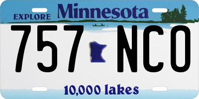 MN license plate 757NCO