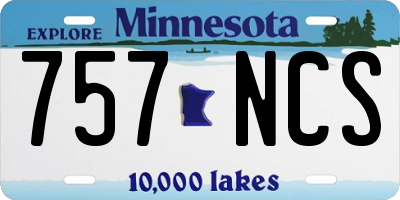 MN license plate 757NCS