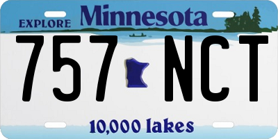MN license plate 757NCT