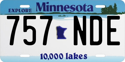 MN license plate 757NDE