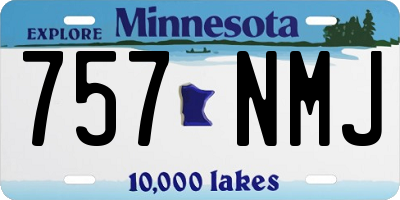 MN license plate 757NMJ
