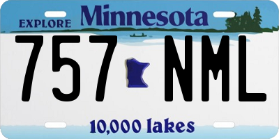 MN license plate 757NML