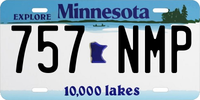 MN license plate 757NMP