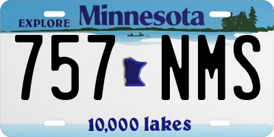 MN license plate 757NMS