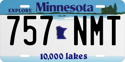 MN license plate 757NMT
