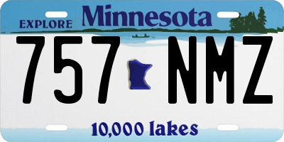MN license plate 757NMZ