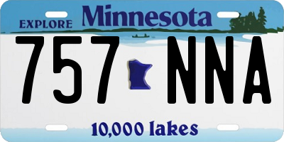 MN license plate 757NNA