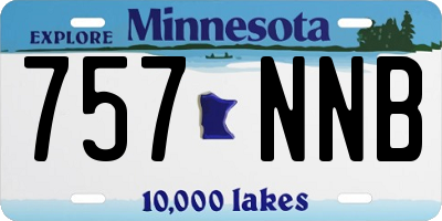 MN license plate 757NNB
