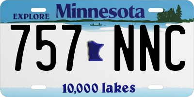 MN license plate 757NNC