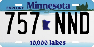 MN license plate 757NND