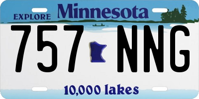 MN license plate 757NNG