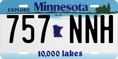 MN license plate 757NNH