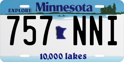 MN license plate 757NNI