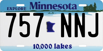 MN license plate 757NNJ