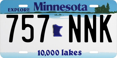 MN license plate 757NNK
