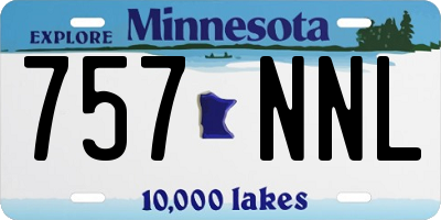 MN license plate 757NNL
