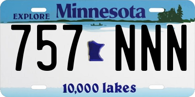 MN license plate 757NNN