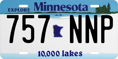 MN license plate 757NNP