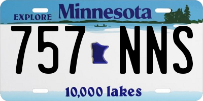 MN license plate 757NNS