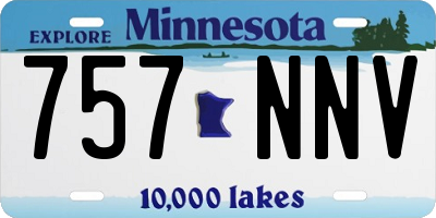 MN license plate 757NNV