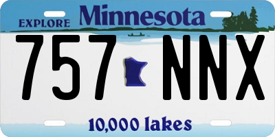 MN license plate 757NNX