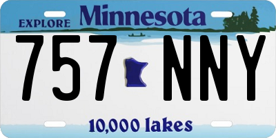 MN license plate 757NNY