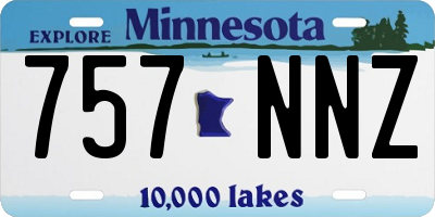 MN license plate 757NNZ