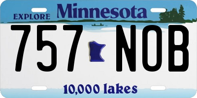 MN license plate 757NOB