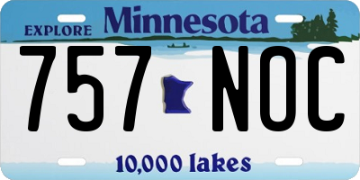 MN license plate 757NOC