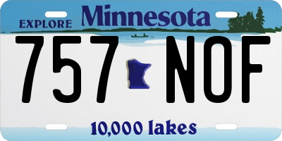 MN license plate 757NOF
